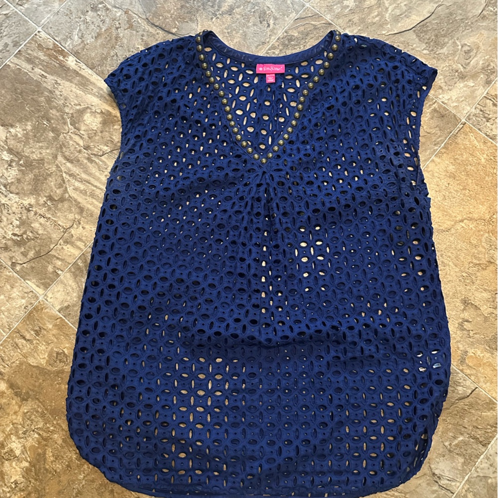 Navy Blue Lilly for Target Studded Top